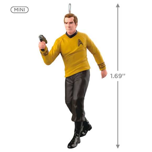 New! Star Trek Captain Kirk Hallmark Keepsake Christmas Ornament 2023 Miniature - Picture 3 of 5